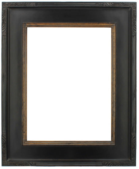 Cadre musée noir et or - 12x16po