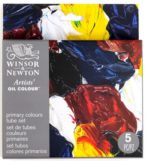 Oil colour  tube set - primary colours 5 pieces