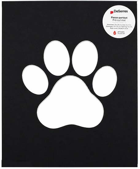 Mat Black Paw - 8X10/4X6"