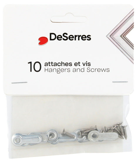 Pack of 10 Hangers and Screws