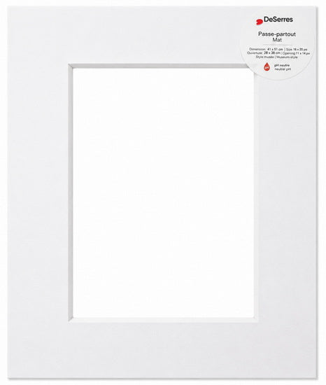 Mat White  16x20/11x14"
