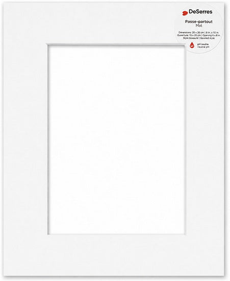 Mat White  8x10/5x7"