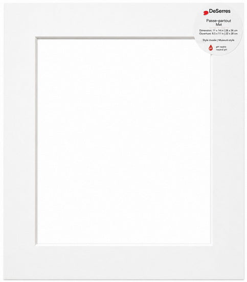 Mat White  11x14/8.5x11"