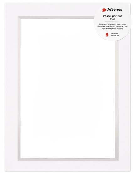 Mat White  5x7/4x6"