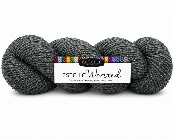 Yarn worsted 40% wool #4 100g nickel heather