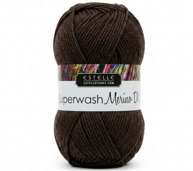 Yarn superwash merino #3 50g chocolate