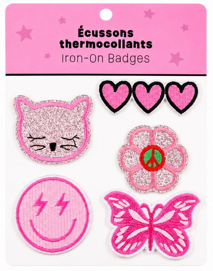 Iron On Patches Pink Cat 4Pcs