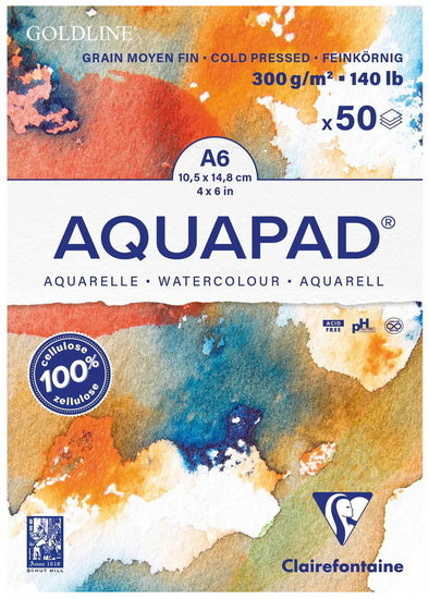 Watercolor paper pad Aquapad 300g A6