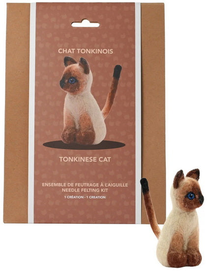 Needle Felting Kit Tonkinese Cat