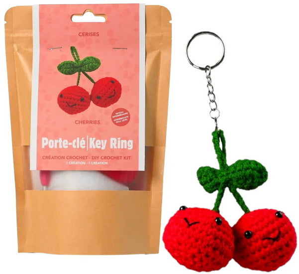 Keyring Crochet Kit Cherries