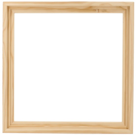 Cadre flottant bois régulier naturel - 12X12PO