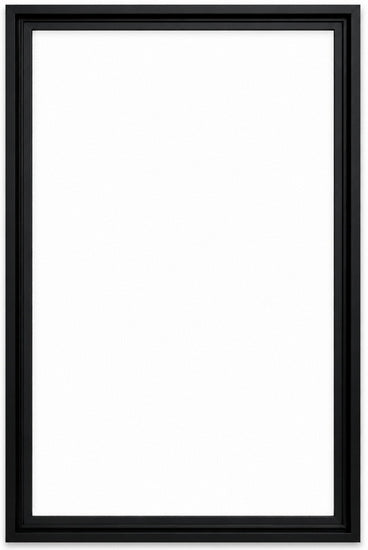 Cadre flottant bois régulier noir - 18X24PO