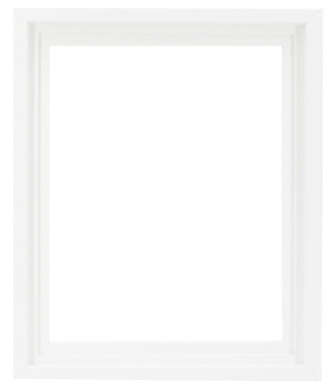 Cadre flottant bois régulier blanc - 8X10PO