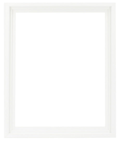 Cadre flottant bois régulier blanc - 11X14PO