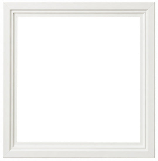 Cadre flottant bois régulier blanc - 12X12PO