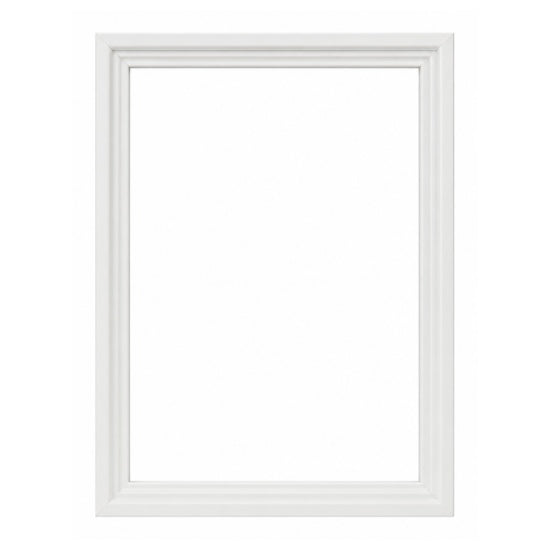 Cadre flottant bois régulier blanc - 12X16PO