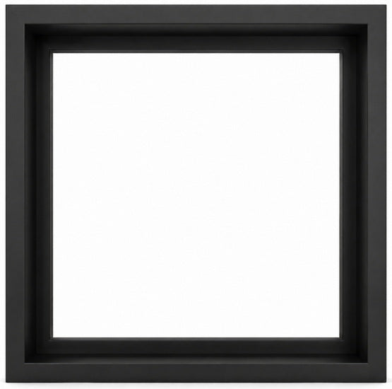 Cadre flottant bois galerie noir - 10X10PO