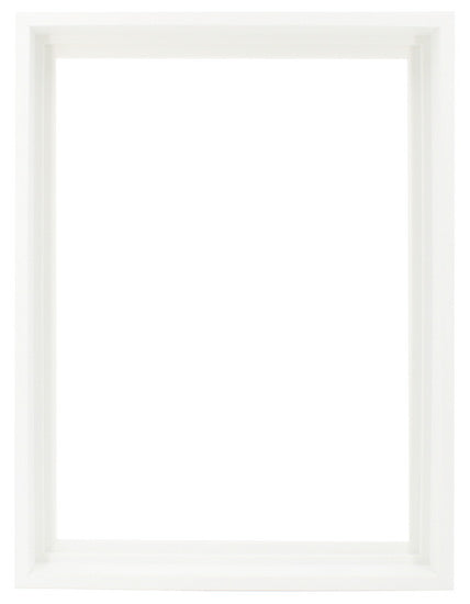 Cadre flottant bois galerie blanc - 12X16 po