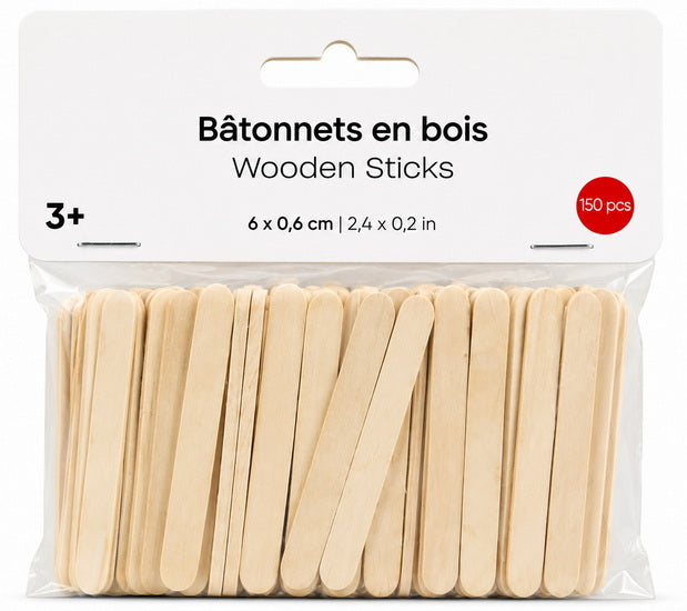 Ens. 150 bâtonnets - 6x0.6cm