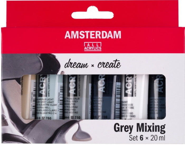 Set of Amsterdam acrylic grey mixing - 6x20ml