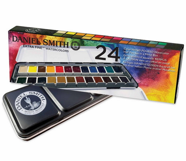 Set of 24 watercolour half pans