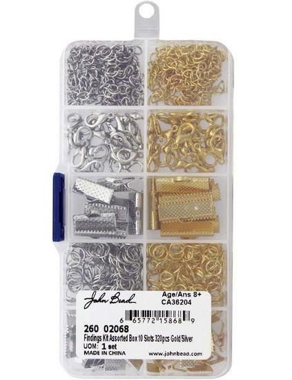 Set of Findings Gold and Silver 320pcs