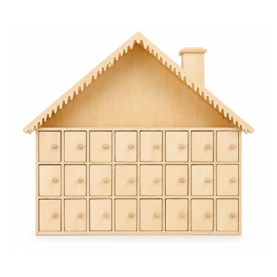 Advent Calendar House Wood
