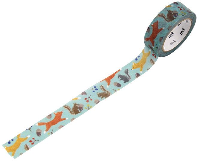 Washi Tape Foxes And Squirrels - 15mm X 7m