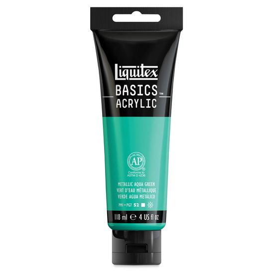 Basics Acrylic Metallic Aqua Green 118ml