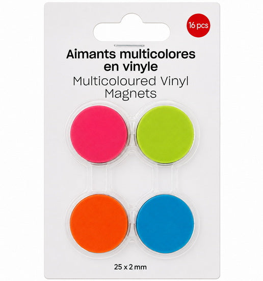 Vinyl Magnets asst colors 25x1mm (16)