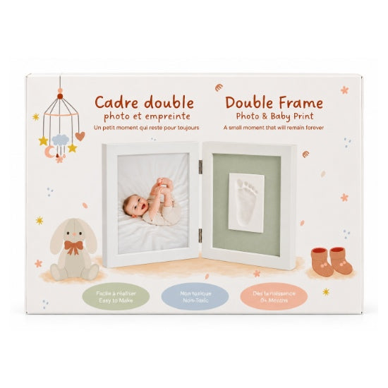 Baby Handprint Double Frame Set