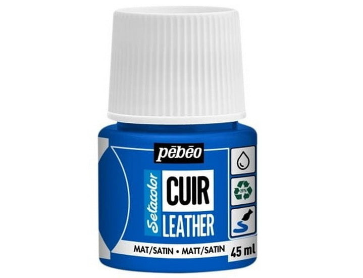 Peinture cuir bleu océan 45ml