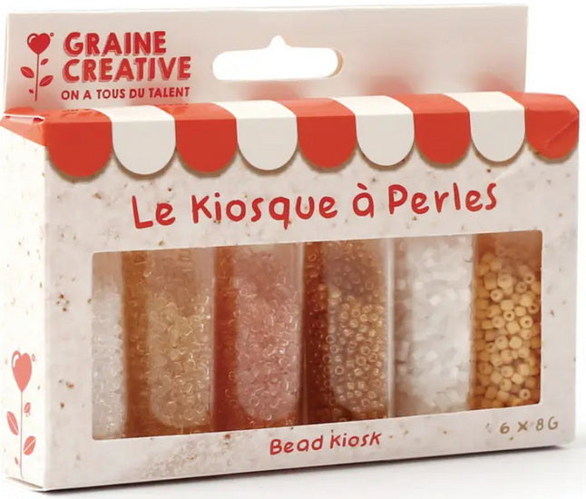 Ens. perles 6 couleurs coquillage