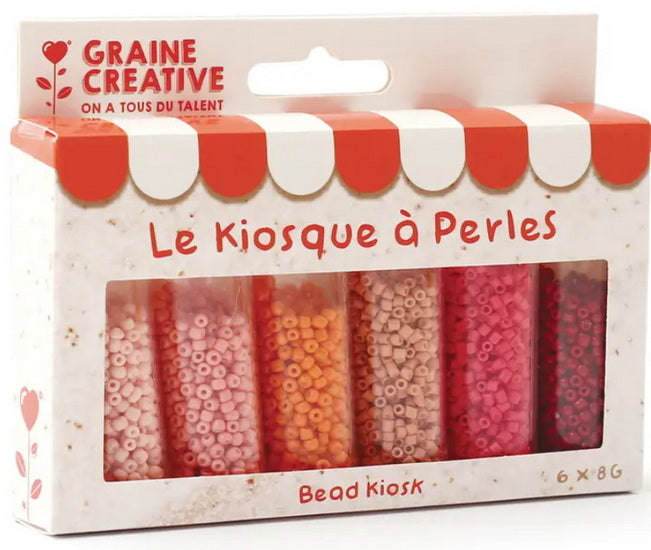 Ens. perles 6 couleurs lipstick