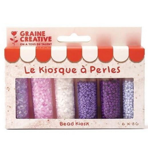 Ens. perles 6 couleurs lavender limonade