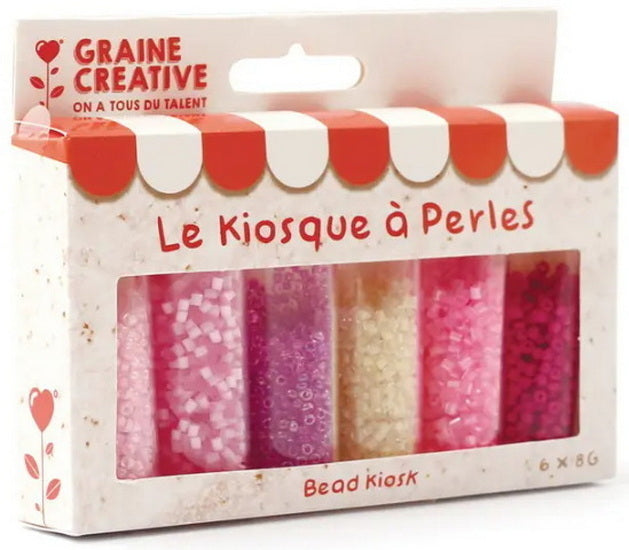 Ens. perles 6 couleurs strawberry milkshake