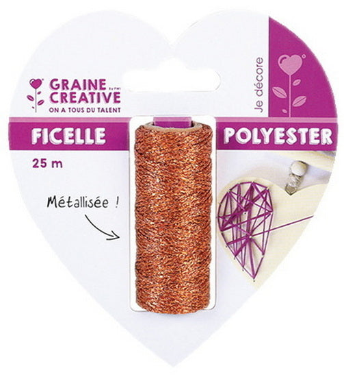 Ficelle métallique cuivre - 25m