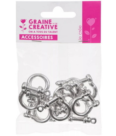 10 Metal Shackles Silver