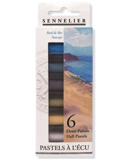 Set of Half-Pastels à l'écu Seascape - 6pcs