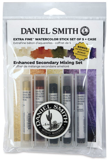 Set of watercolour paint stick secondary mixing  - 5pcs