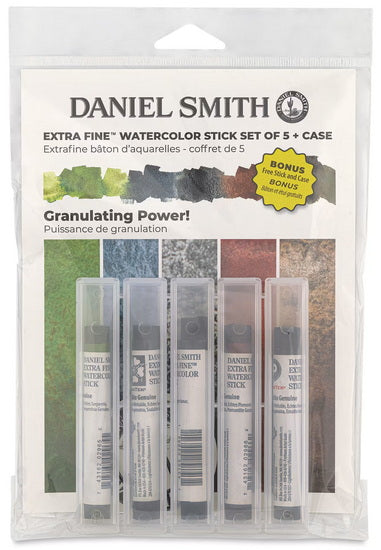 Ens. bâtons d'aquarelles granulating power - 5 pcs