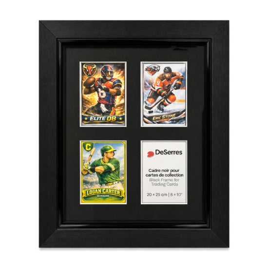 Cadre noir pour cartes de collection - 8x10po