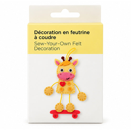Décoration en feutrine à coudre girafe