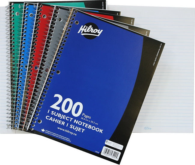 Cahier spirale ligné 1 sujet 200p
