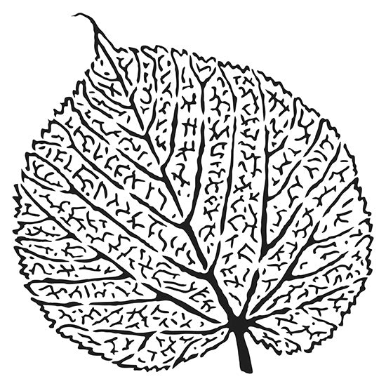 Skeletal Leaf Stencil - 6x6"