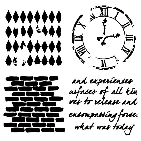Collage Stencil - 6x6"