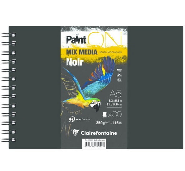 Sketch Paper Pad Paint'ON Black - A5 - 30sh