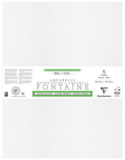Fontaine Watercolour Paper Extra White Rough 300g - 56x76cm