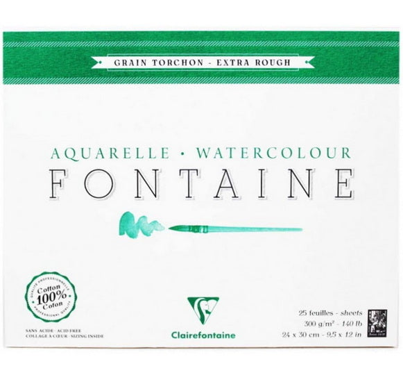 Fontaine Paper - Rough - 300g - 24x30cm - 25sh