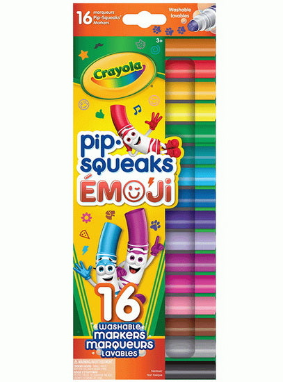 Ens. 16 Marqueurs timbreurs emoji lavables Pip Squeaks